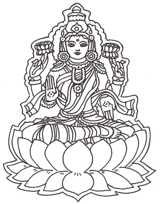 630x805 Adult Coloring Page India Hindu God 5