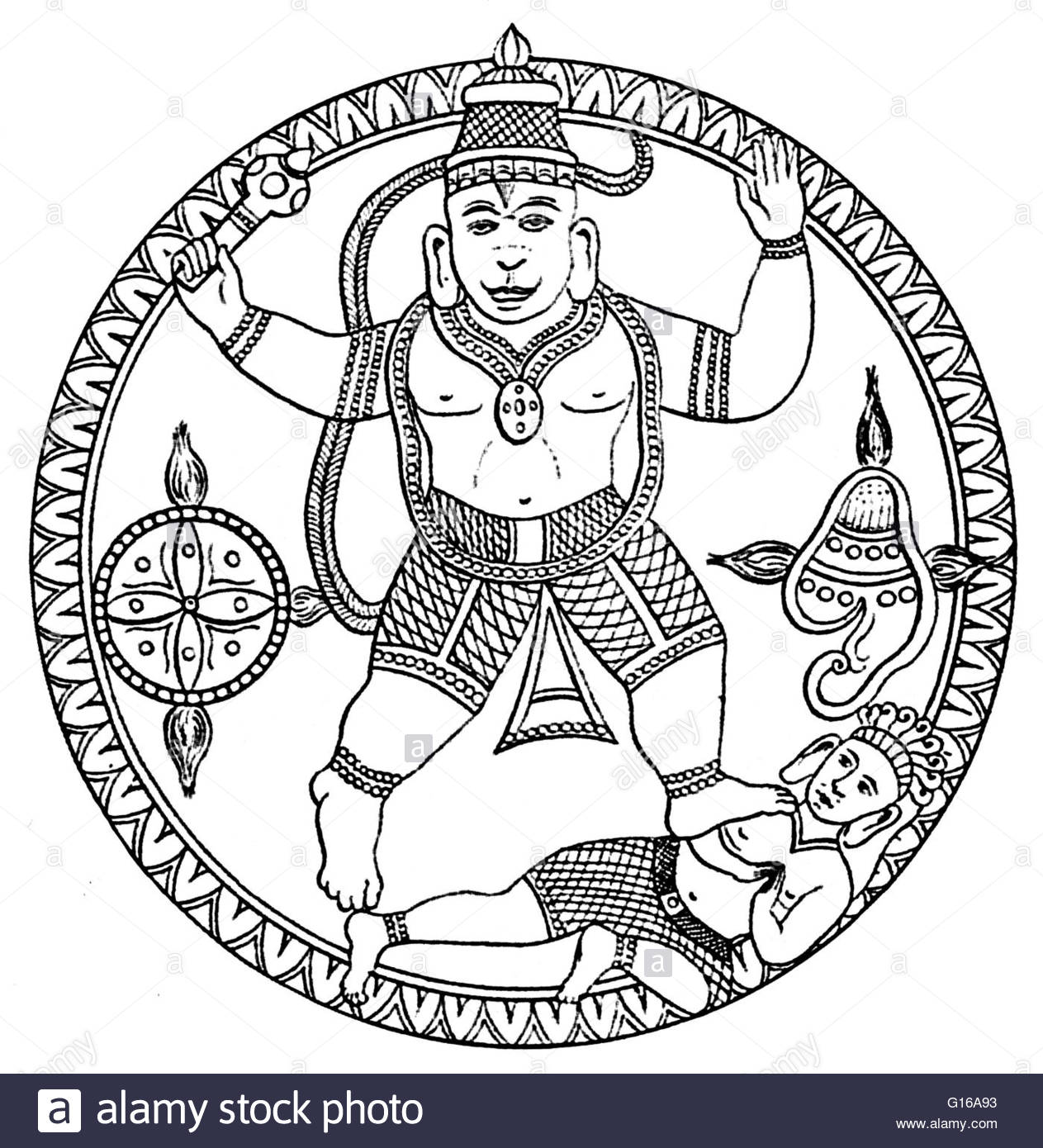 1263x1390 Hanuman, Together With Ganesha And Garuda, Is One Of The Three