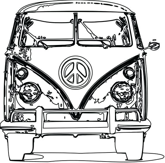 564x558 Vw Bus Coloring Page Photo Of For Line Drawing Vw Bus Coloring