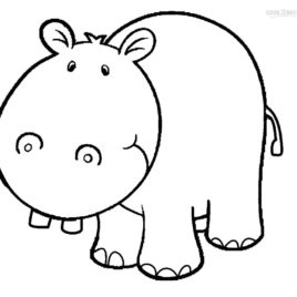 268x268 Hippo Face Coloring Page Kids Drawing And Coloring Pages