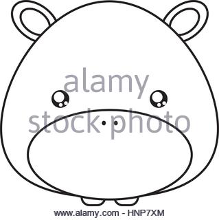 319x320 Drawing Hippo Face Animal Stock Vector Art Amp Illustration, Vector