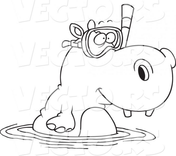 678x600 Hippo Coloring Kids Coloring