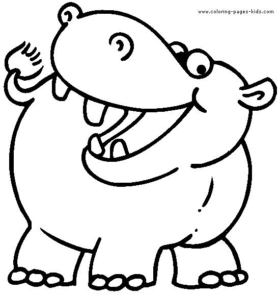 550x578 Hippo Clipart Coloring Book