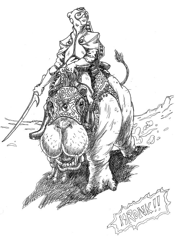 671x917 Hippopotamus Rider By Christianconkle