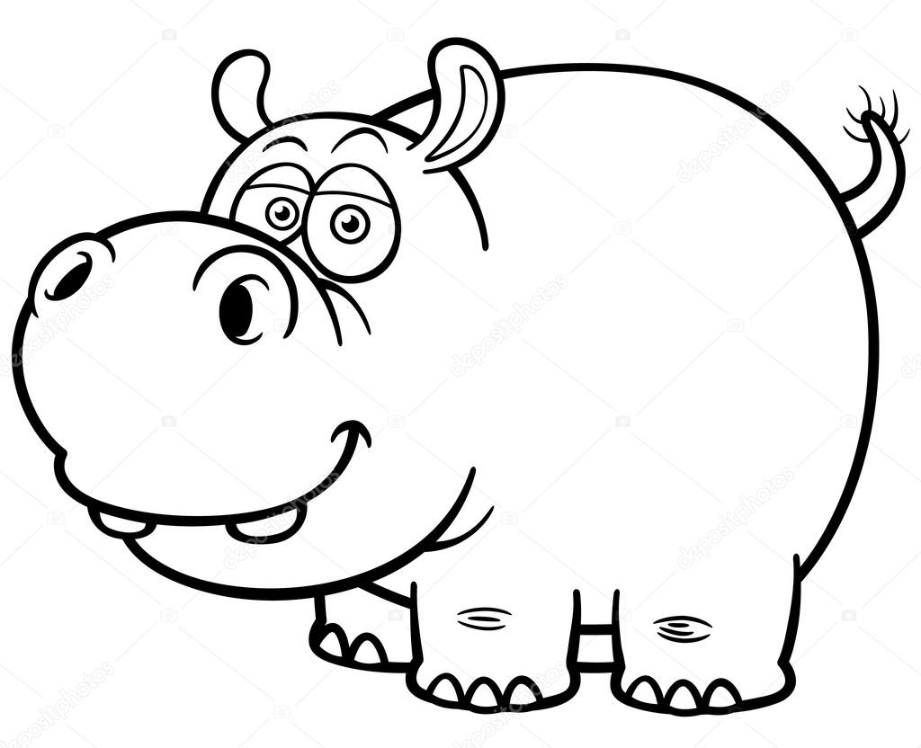 1024x832 Hippopotamus Stock Vector Sararoom