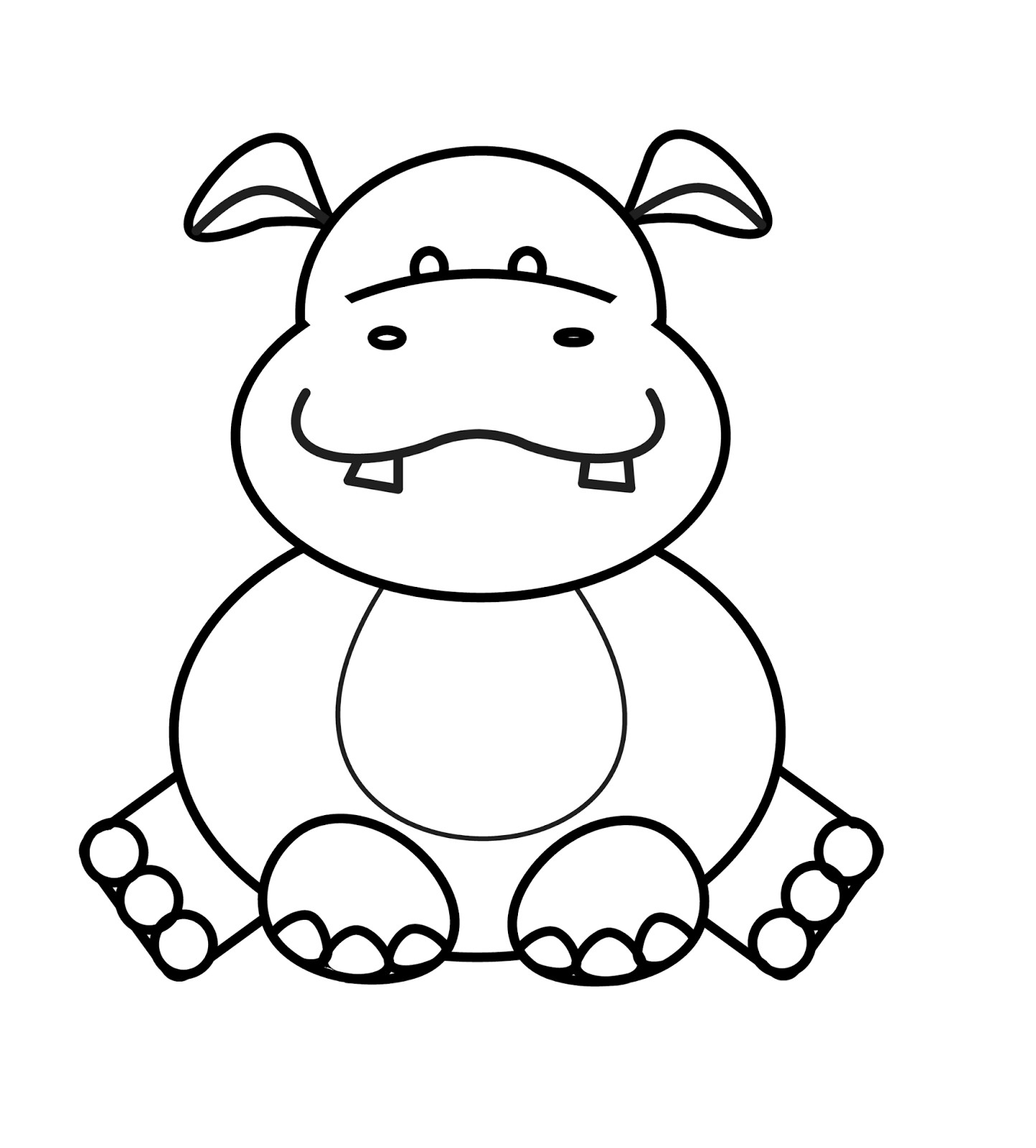 1444x1600 Fresh Coloring Pages Of Cute Hippos