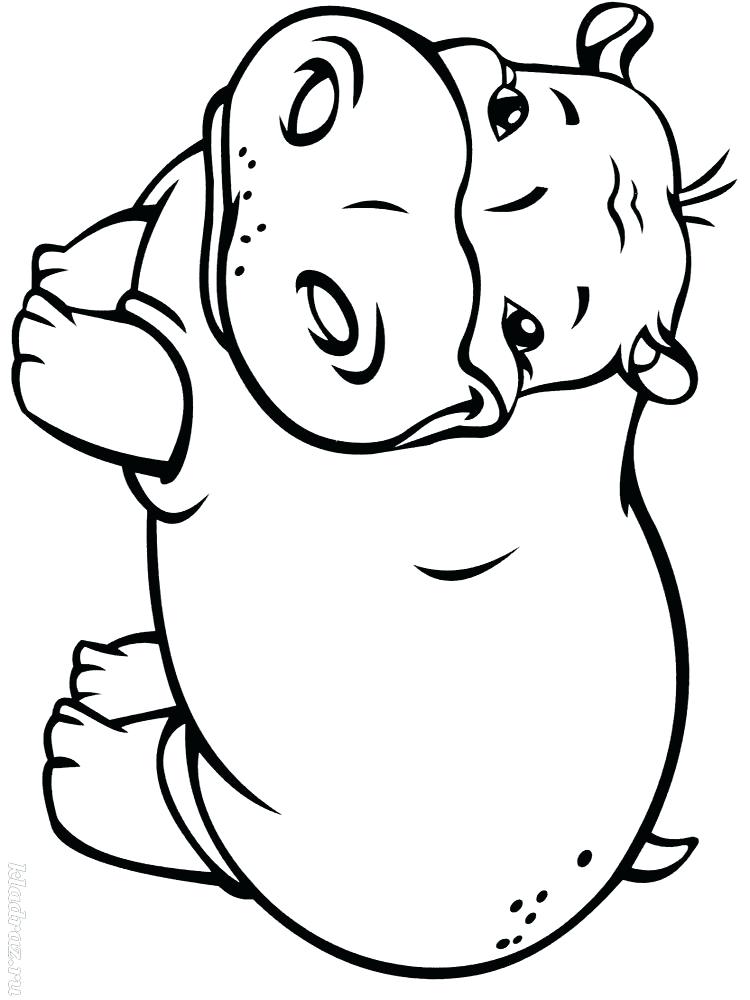 750x1000 Hippopotamus Coloring Pages Omnitutor.co