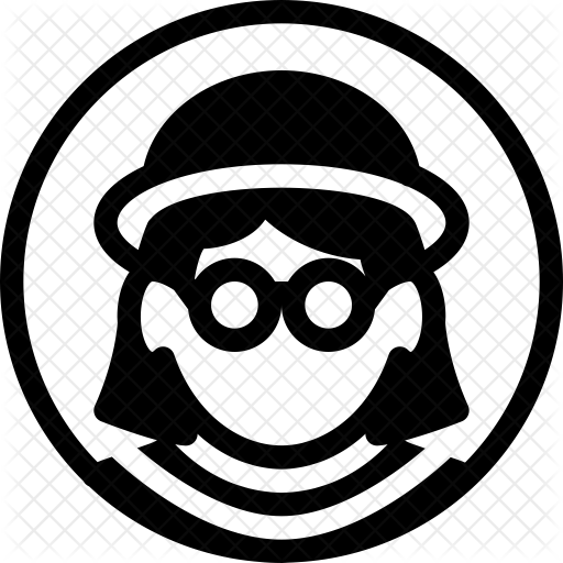 512x512 Hipster Girl Icon