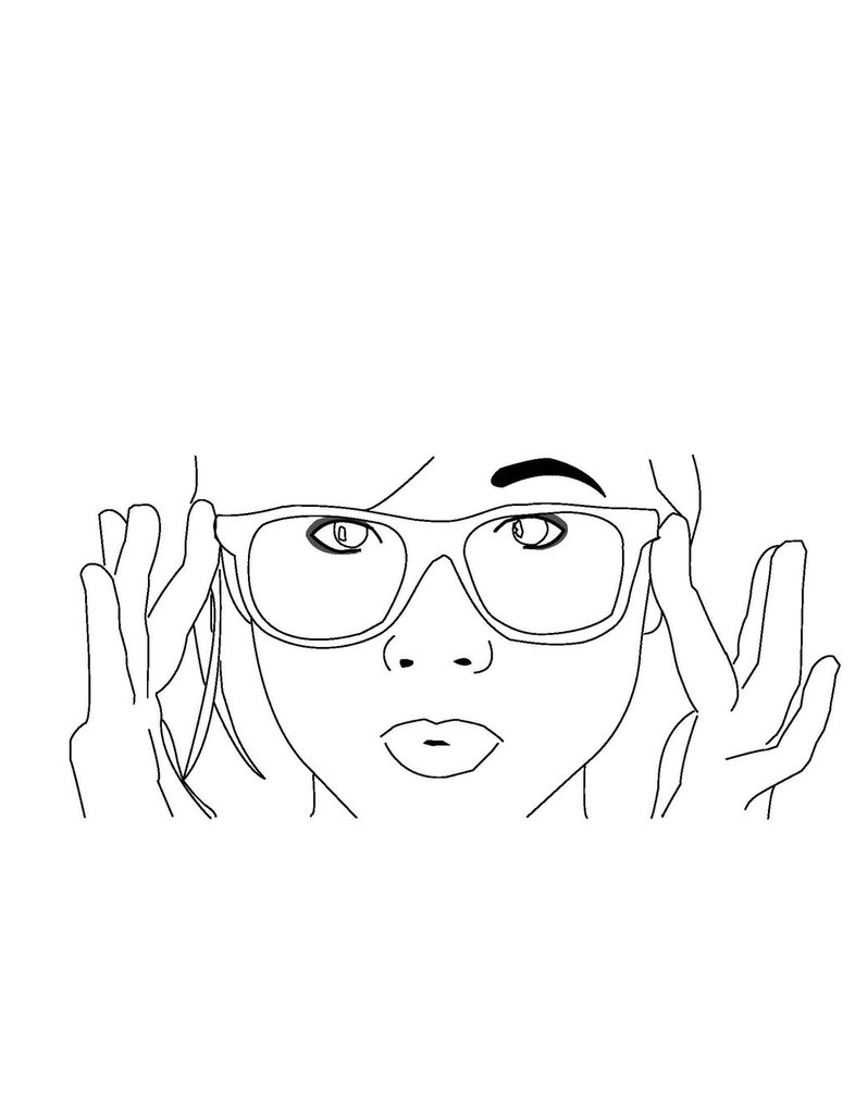 786x1017 Hipster Girl Line Art By Fosterthepeople32