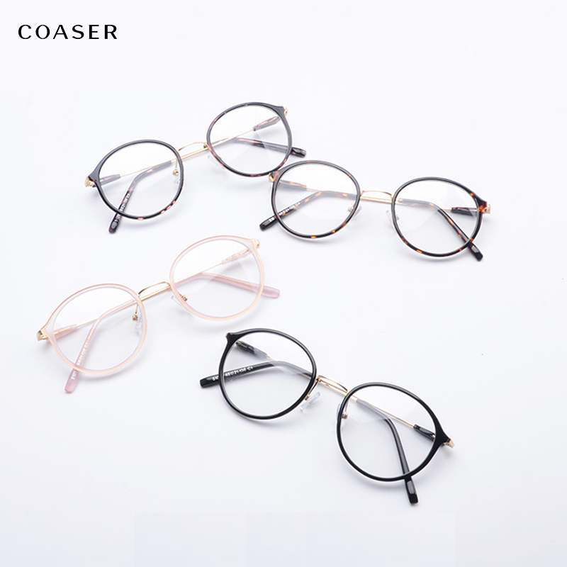 800x800 Coaser Super Light Round Vintage Metal Tr90 Women Optical