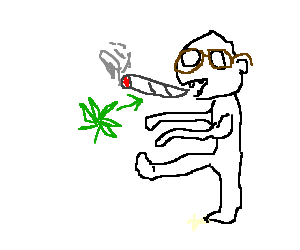 300x250 Zombie Smoking Some Weed Wearing Hipster Glasses