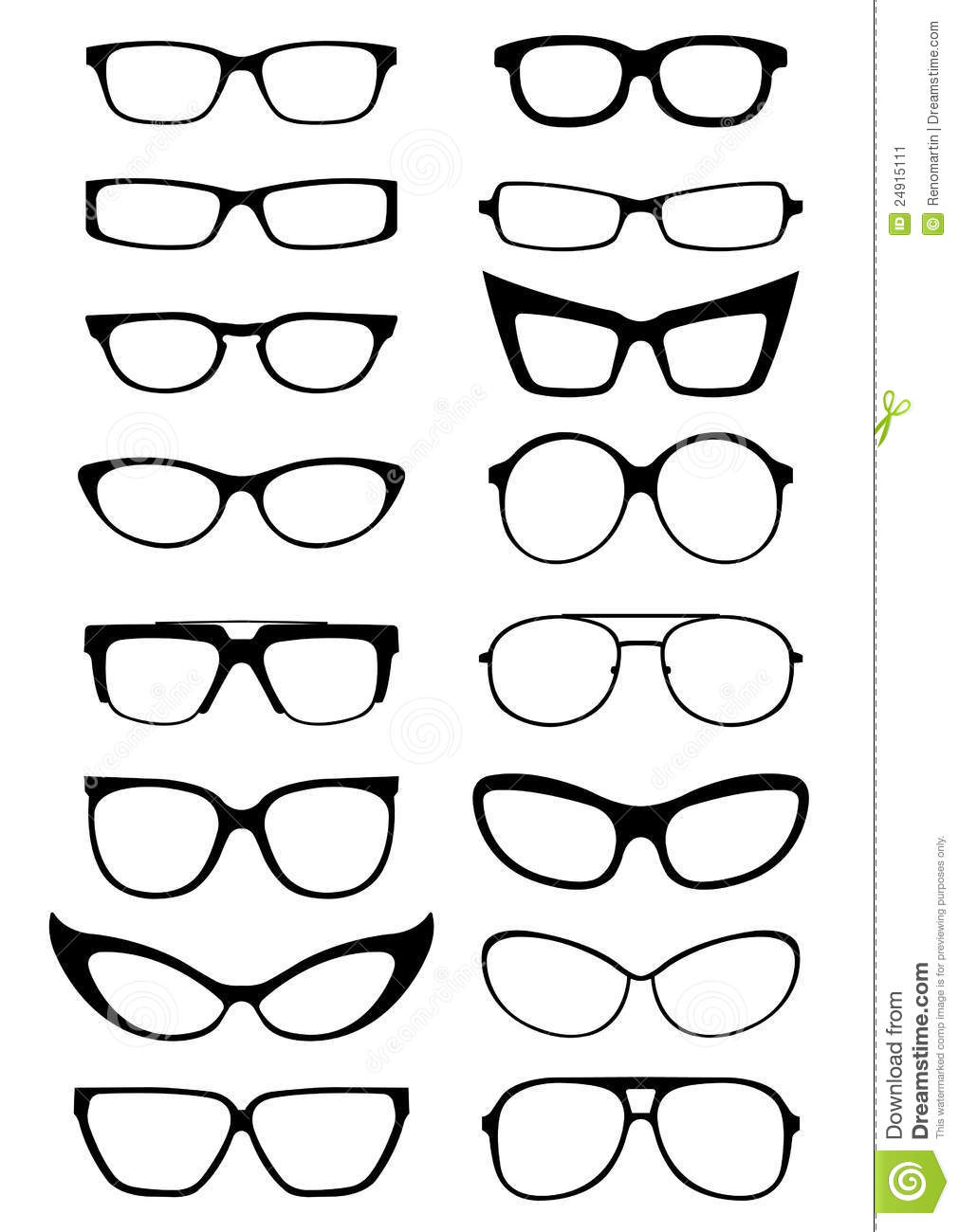 1011x1300 Drawn Glasses Silhouette