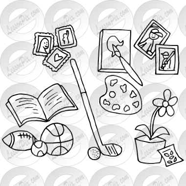 380x380 Hobbies Outline For Classroom Therapy Use