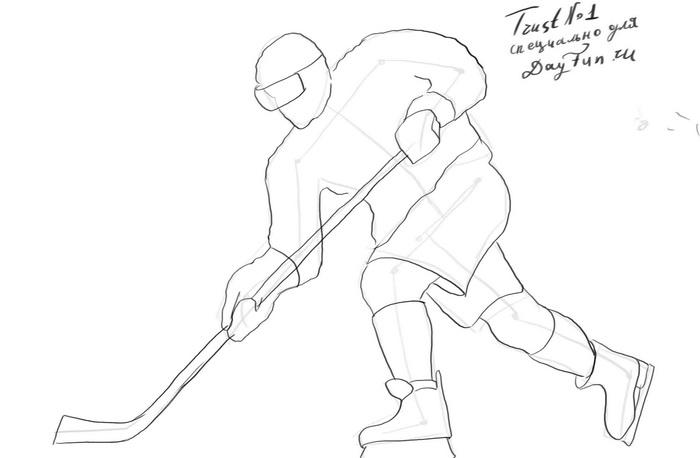 700x458 How To Draw A Hockey Player Step By Step