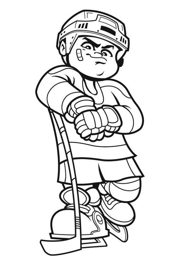 600x847 Best Hockey Player Coloring Page