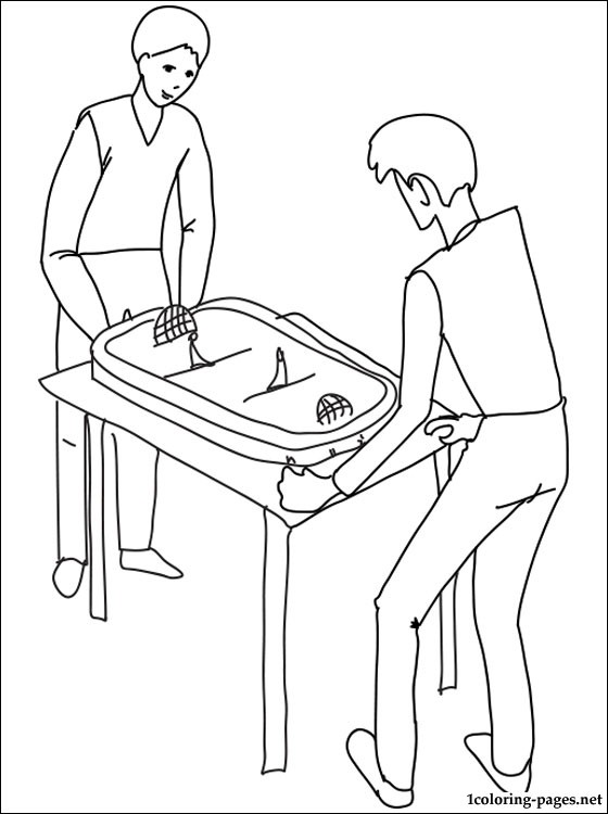 560x750 Table Hockey Coloring Page Coloring Pages