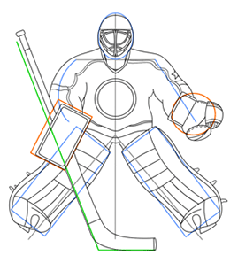 260x297 Cartoon Hockey Goalie Step By Step Drawing Lesson