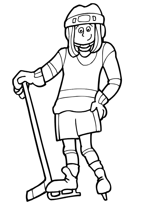 660x815 Hockey Coloring Page Girl Hockey Player Daddy Daughter Skate