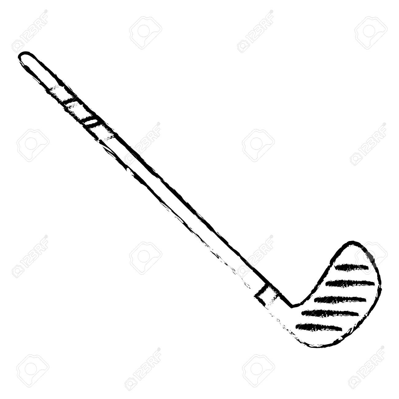 1300x1300 Hockey Stick Sport Icon Sketch Vector Illustration Eps 10 Royalty