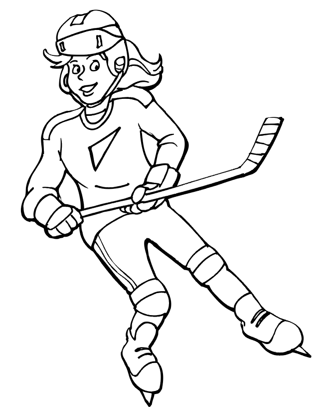 660x815 Ice Hockey Girl Clipart