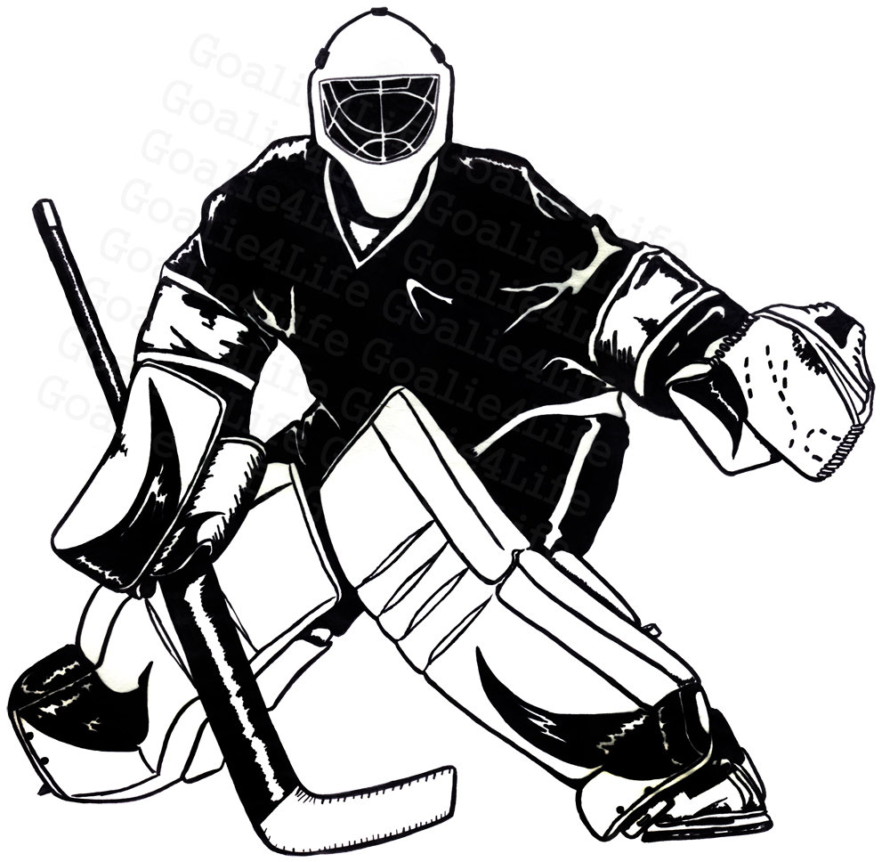 1000x968 Goalie Black And White By Goaligrltildeath