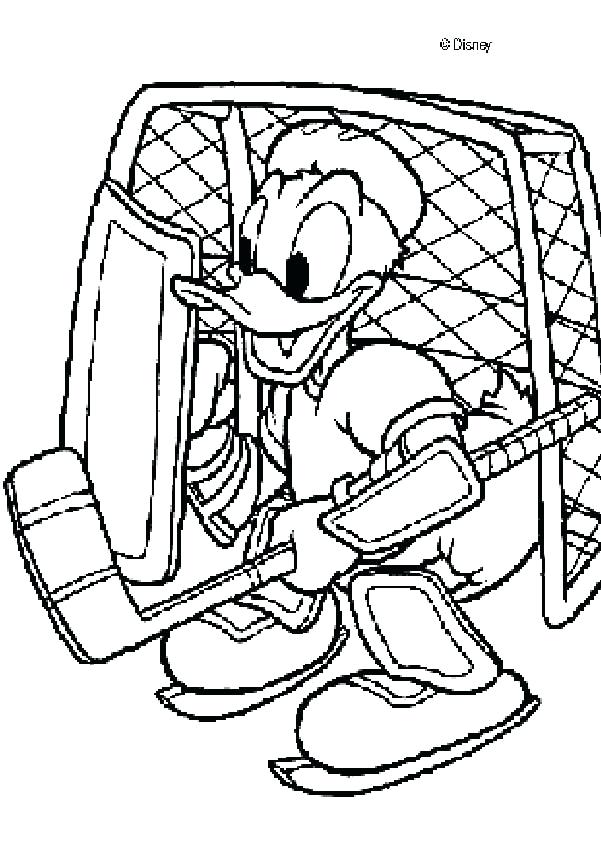 601x850 Hockey Coloring Pages Daisy Duck Making Pancakes Duck As A Hockey