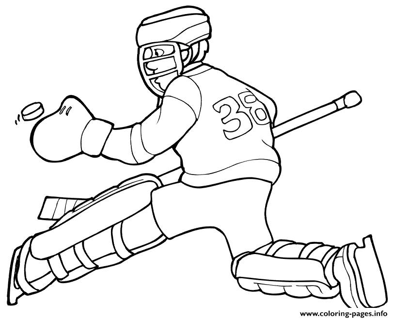 815x660 Hockey Goalie Kids Coloring Pages Printable
