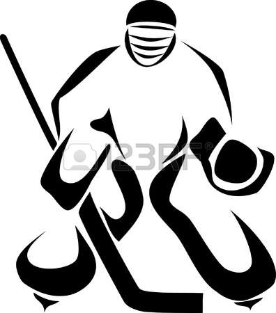 396x450 Hockey Goalie Clipart
