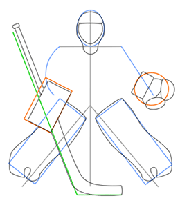260x297 Cartoon Hockey Goalie Step By Step Drawing Lesson