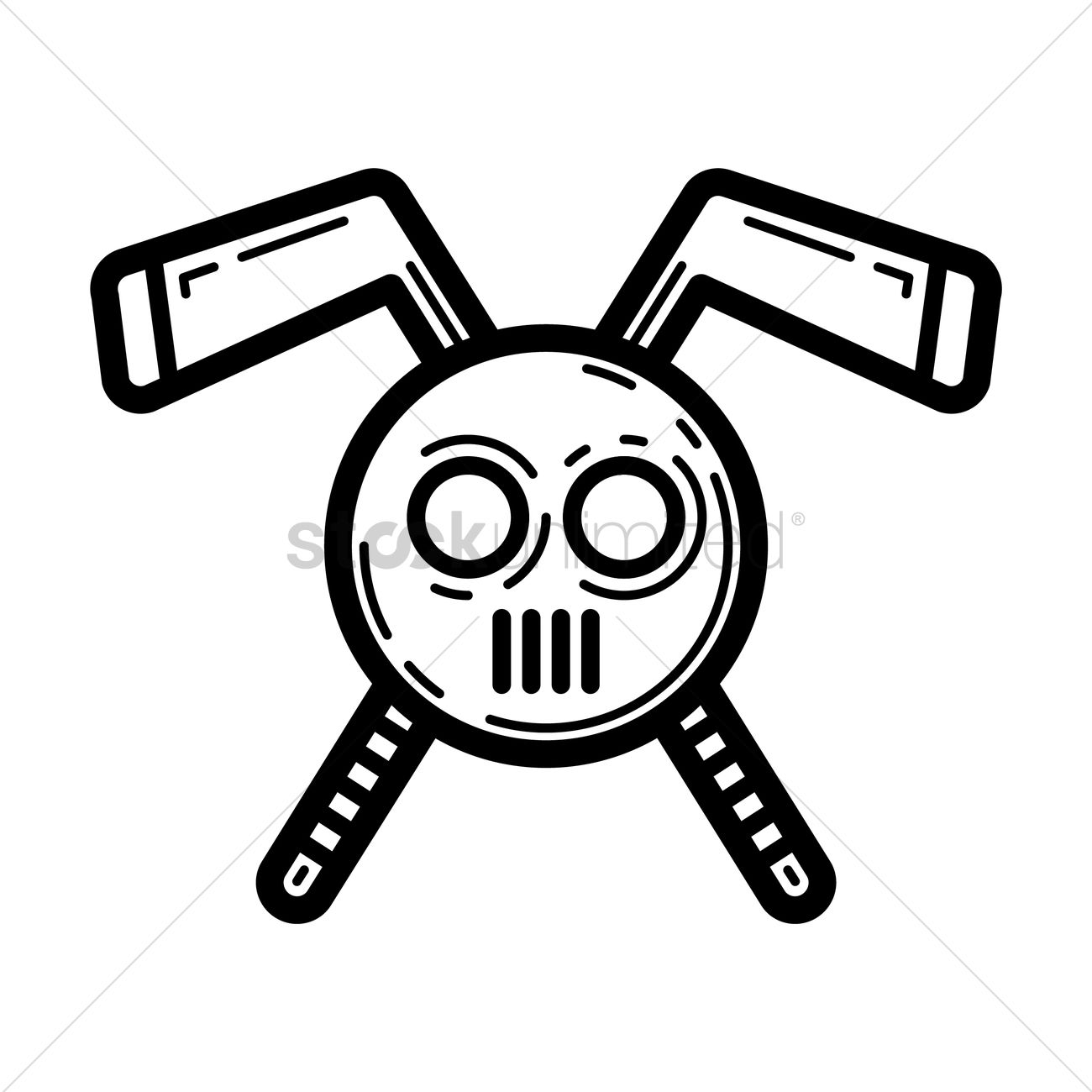 1300x1300 Hockey Stick And Mask Vector Image