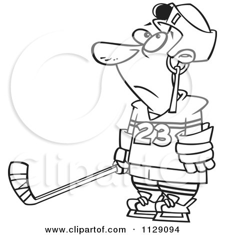 450x470 Cartoon Of An Old Hockey Geezer Man