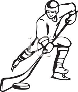 255x300 Hockey Player Clipart