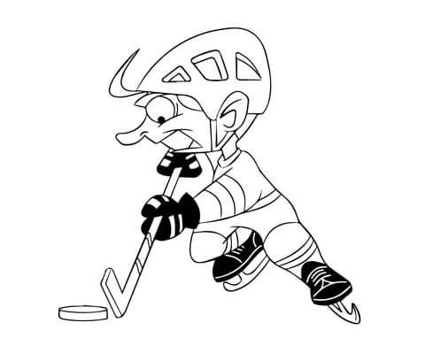 480x408 Cartoon Hockey Player Coloring Page Free Printable Coloring Pages