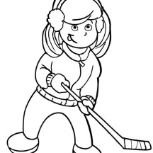 216x216 Girl Hockey Coloring Pages