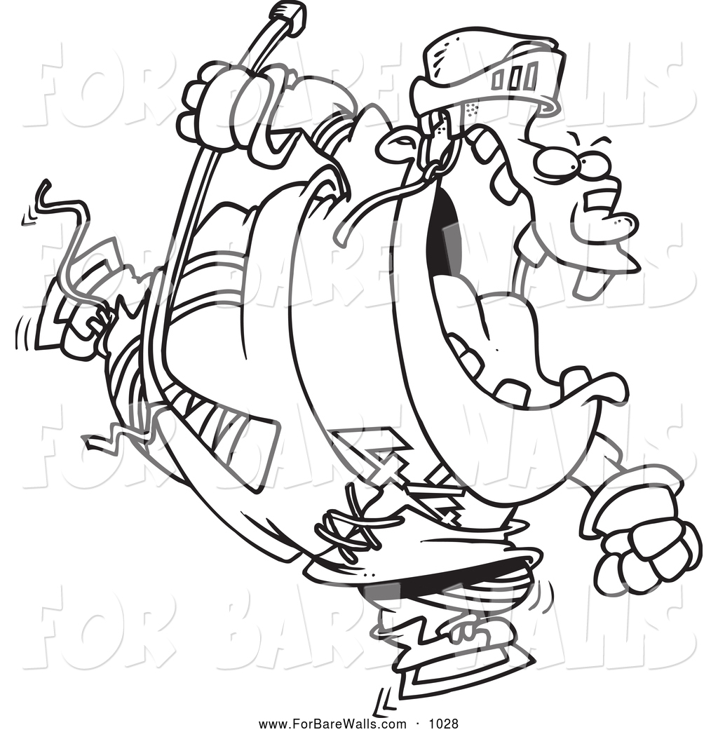 1024x1044 Printable Illustration Of A Coloring Page Of A Fat Hockey Player