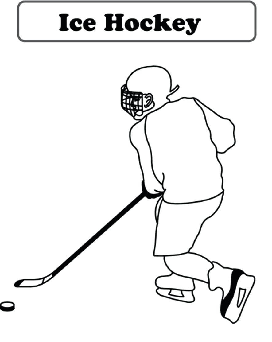 886x1114 Coloring Hockey Player Coloring Page