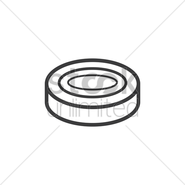 600x600 Ice Hockey Puck Vector Image