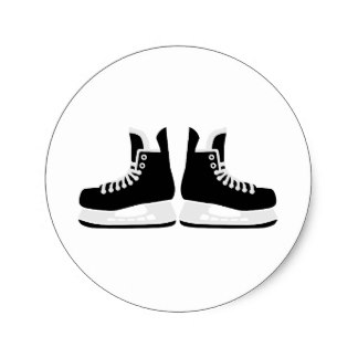 324x324 Hockey Skate Stickers Zazzle