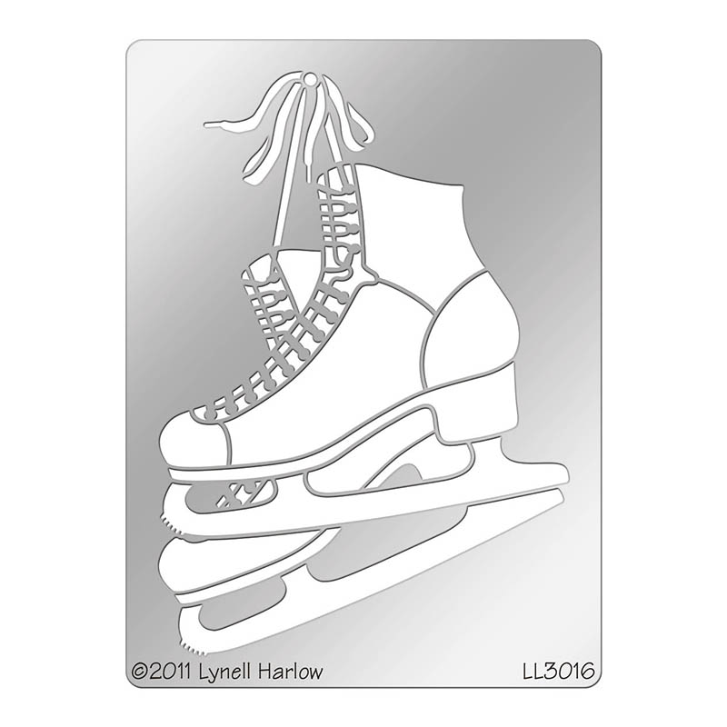 800x800 Ice Skates Metal Stencil