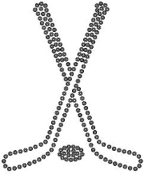 206x250 Hockey Sticks And Puck Template 4.5 X 5.375