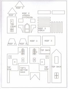 236x305 Gingerbread House Templates