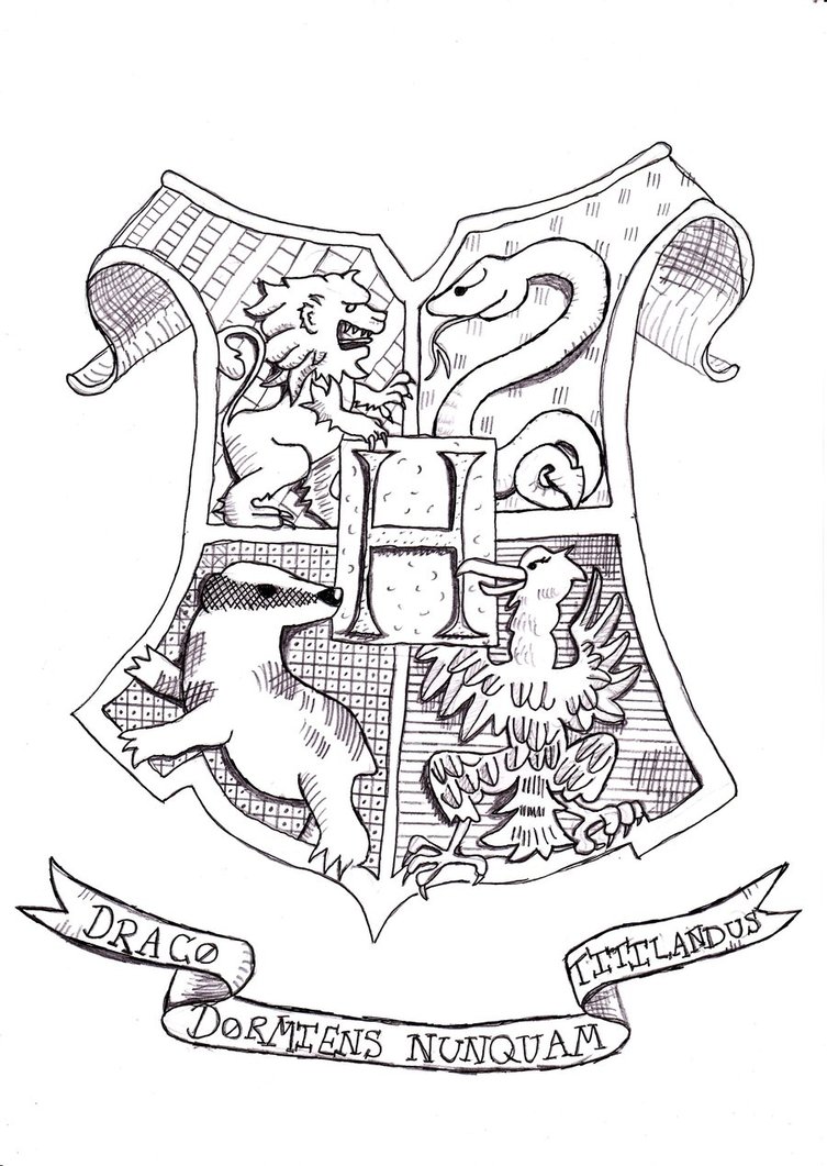 753x1061 Hogwarts Crest By Minidragonhooha