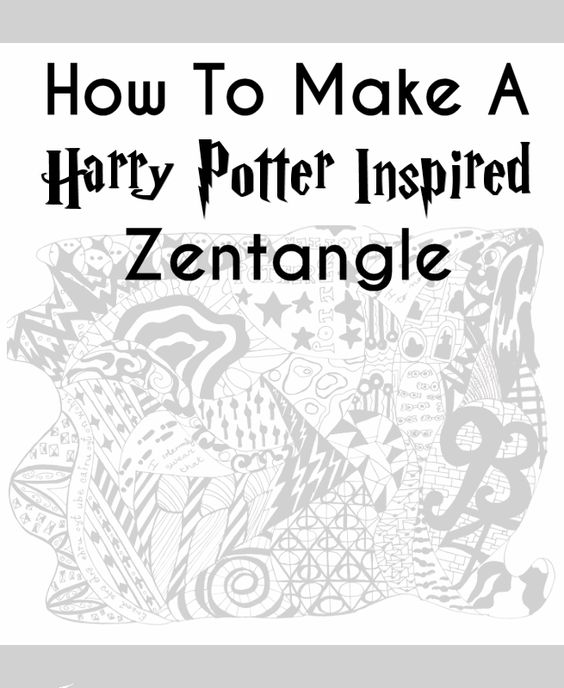 564x688 Diy Harry Potter Zentangle