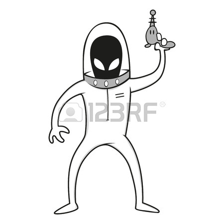 450x450 Alien Holding His Gun Royalty Free Cliparts, Vectors, And Stock