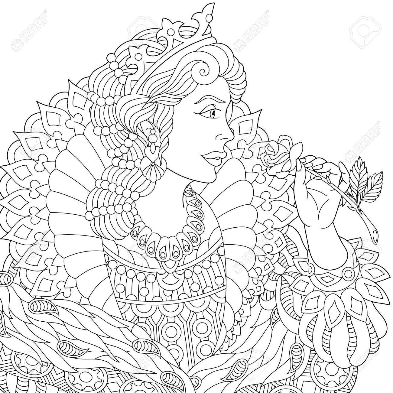 1300x1300 Stylized Young Beautiful Queen (Princess) In A Crown Is Holding
