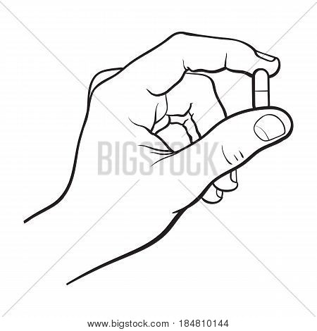 450x470 Hand Holding Two Piece Gelatin Vector Amp Photo Bigstock
