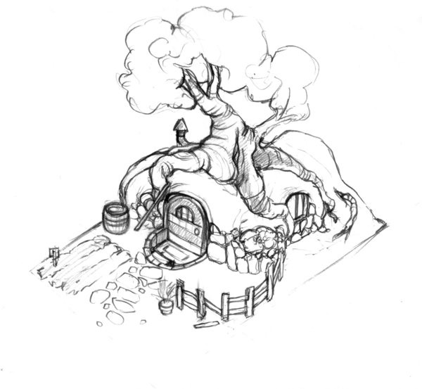 600x553 Hobbit Hole By Beastysakura