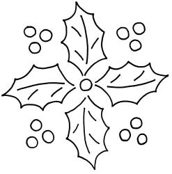 247x250 Holly Berry Block 5 Berries, Leaves And Patterns