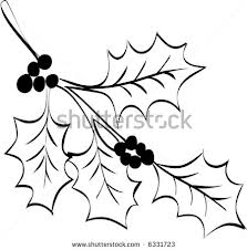 223x226 Holly Border Line Drawing