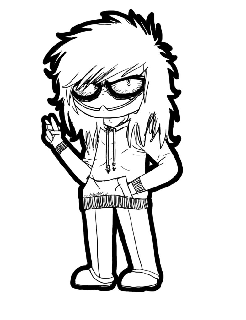 784x1019 Jeff The Killer Chibi Lineart By Cougar200